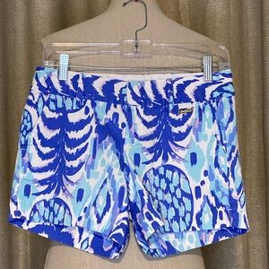Lilly Pulitzer Serene Blue Callan 5” short Sz 0 #28419